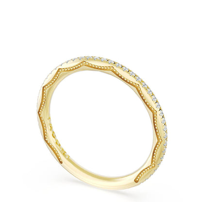 French Pavé Diamond Wedding Band, 1.70mm