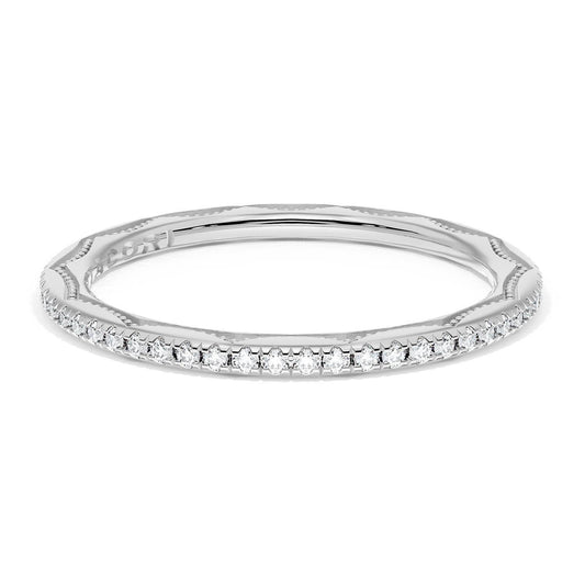 French Pavé Diamond Wedding Band, 1.70mm
