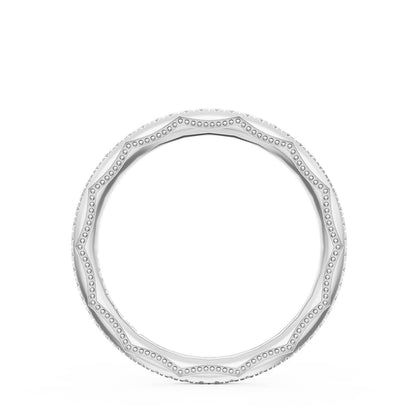 French Pavé Diamond Wedding Band, 1.70mm
