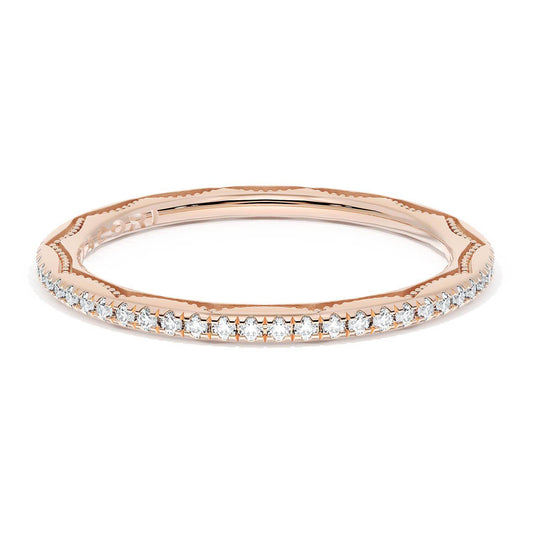 French Pavé Diamond Wedding Band, 1.70mm