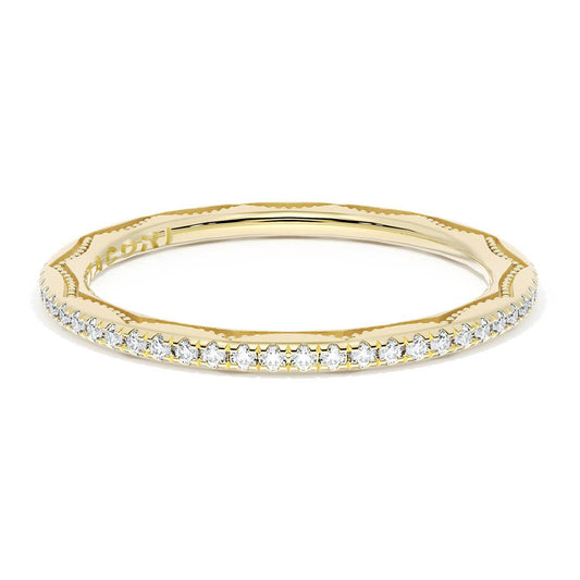 French Pavé Diamond Wedding Band, 1.70mm