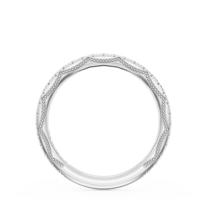 French Pavé Diamond Wedding Band, 2.0mm