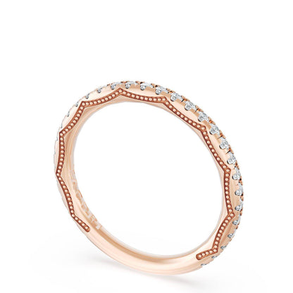 French Pavé Diamond Wedding Band, 2.0mm