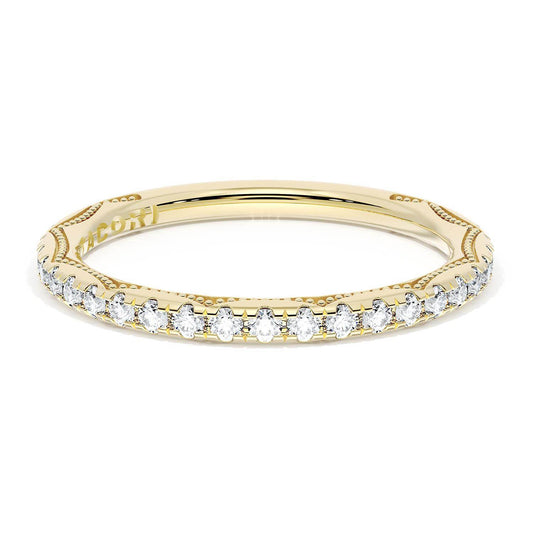 French Pavé Diamond Wedding Band, 2.0mm