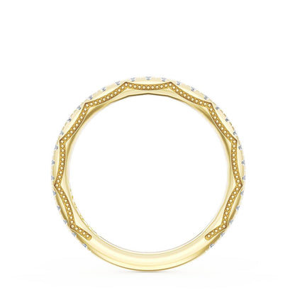 French Pavé Diamond Wedding Band, 2.0mm