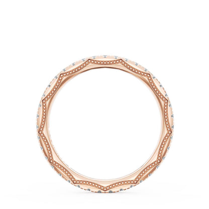French Pavé Diamond Wedding Band, 2.0mm