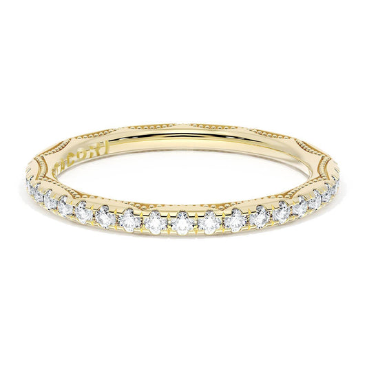 French Pavé Diamond Wedding Band, 2.0mm