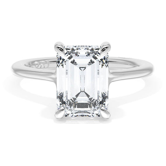 Emerald Solitaire Engagement Ring