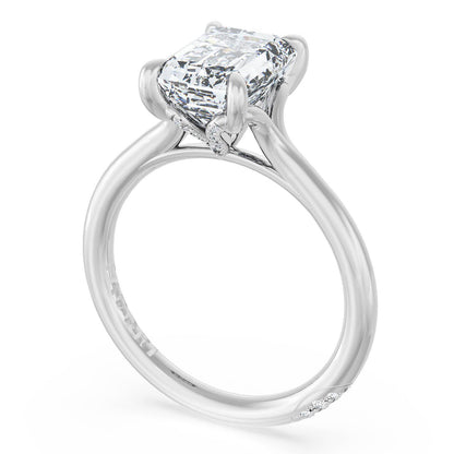 Emerald Solitaire Engagement Ring