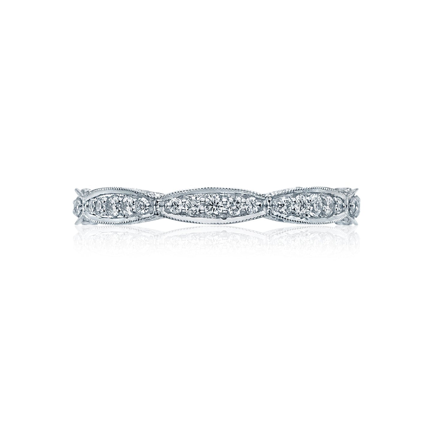 Tacori 18k White Gold RoyalT Diamond Wedding Band (0.68 CTW)