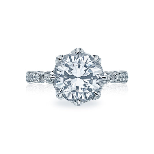 Tacori Platinum RoyalT Round Diamond Engagement Ring Setting (1.1 CTW)