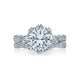 Tacori Platinum RoyalT Round Diamond Engagement Ring Setting (1.1 CTW)