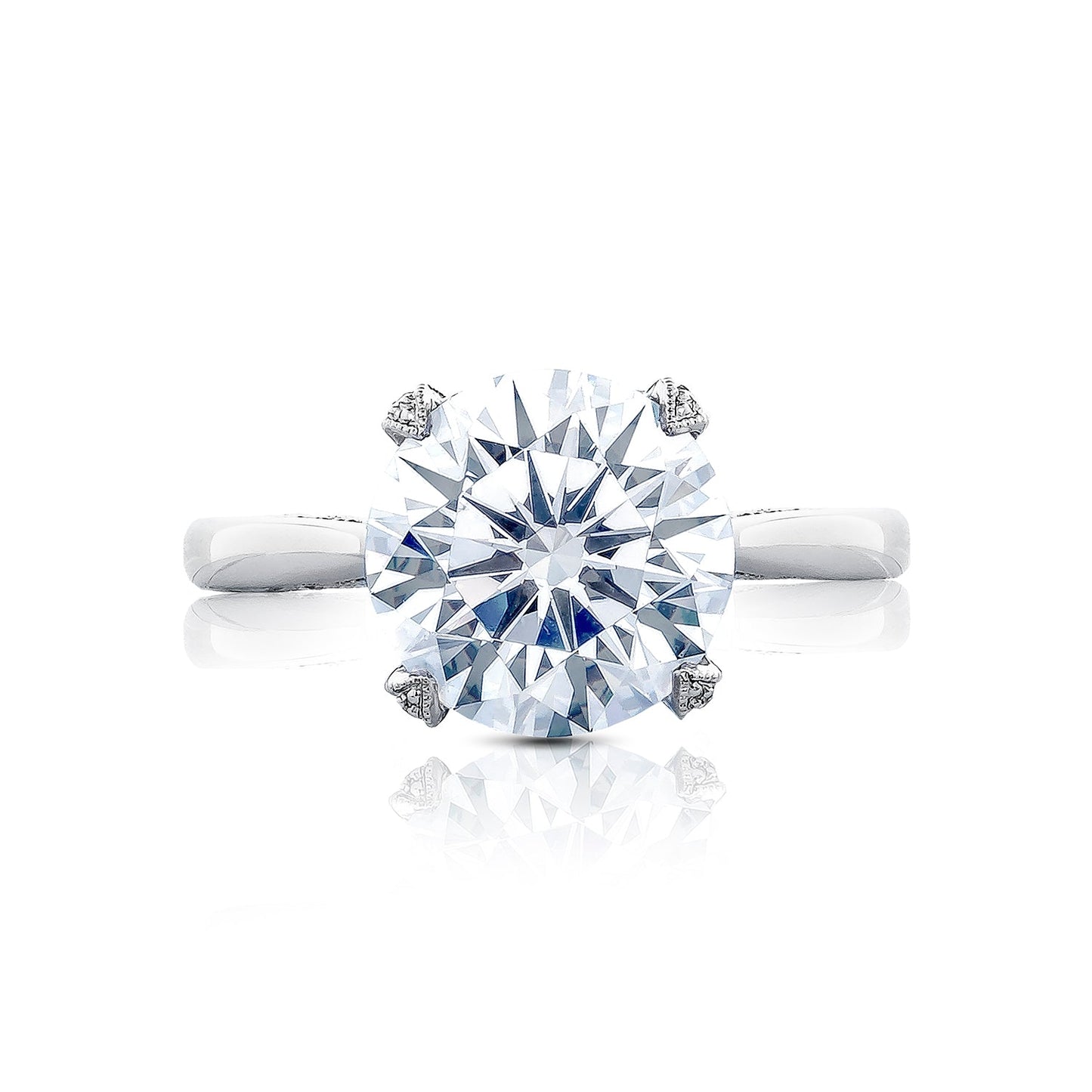 Tacori Platinum RoyalT Round Diamond Engagement Ring Setting (0.22 CTW)