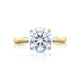 Tacori 18k Yellow Gold RoyalT Round Diamond Engagement Ring Setting (0.22 CTW)
