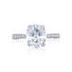 Tacori Platinum RoyalT Oval Diamond Engagement Ring Setting (0.75 CTW)
