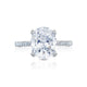 Tacori Platinum RoyalT Oval Diamond Engagement Ring Setting (0.47 CTW)