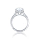Tacori Platinum RoyalT Oval Diamond Engagement Ring Setting (0.47 CTW)