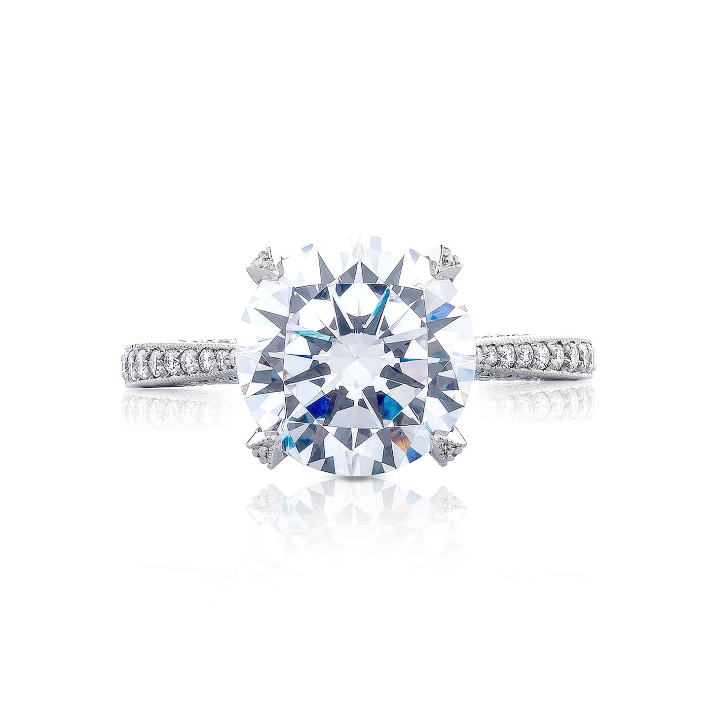 Tacori Platinum RoyalT Round Diamond Engagement Ring Setting (0.47 CTW)