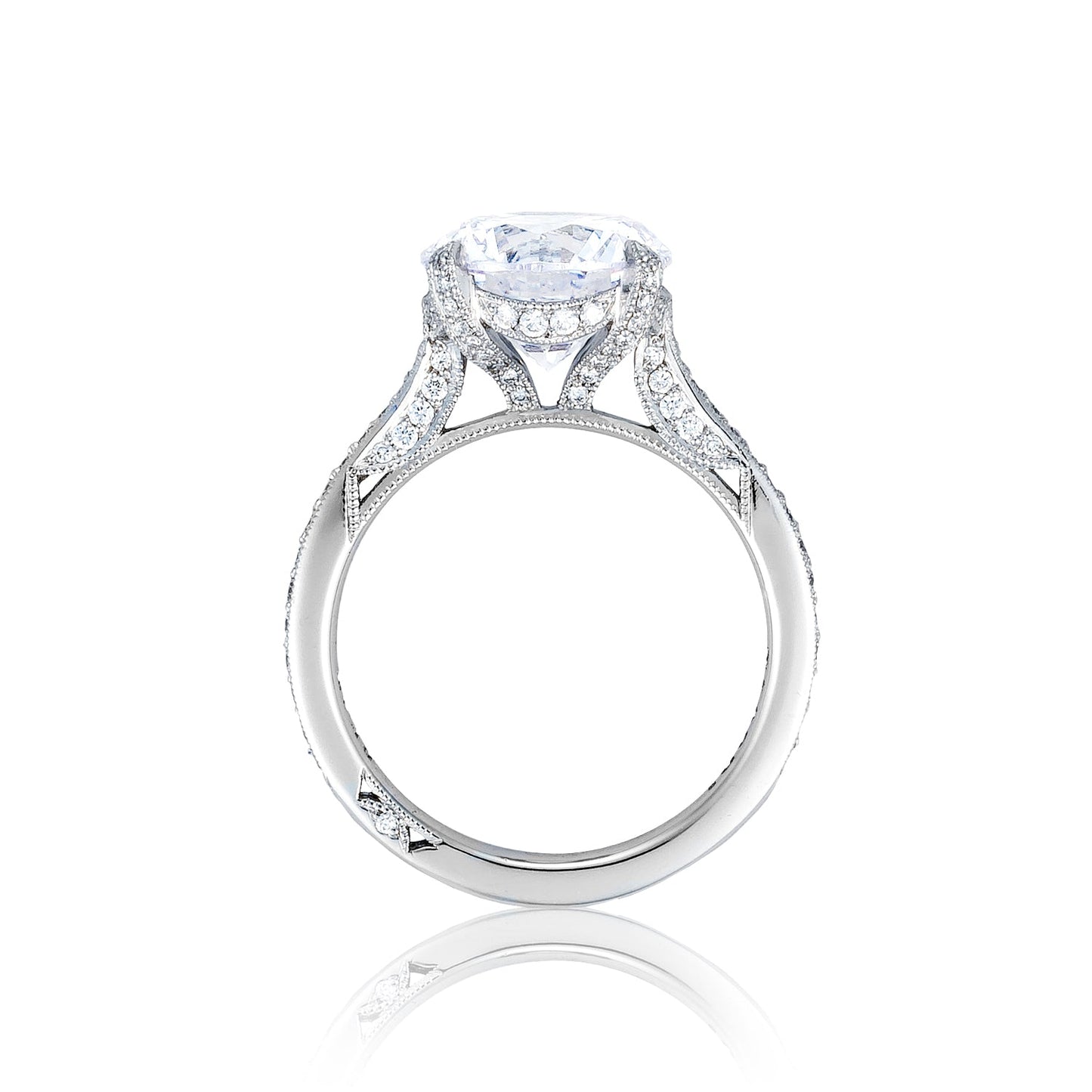 Tacori Platinum RoyalT Round Diamond Engagement Ring Setting (0.47 CTW)