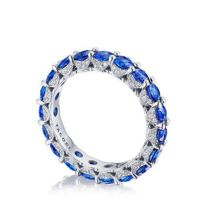 Round Sapphire Eternity Band