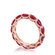 Pear Cut Ruby Eternity Band