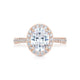 Tacori 18k Rose Gold RoyalT Oval Diamond Engagement Ring Setting (0.96 CTW)