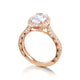 Tacori 18k Rose Gold RoyalT Oval Diamond Engagement Ring Setting (0.96 CTW)