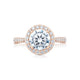 Tacori 18k Rose Gold RoyalT Round Diamond Engagement Ring Setting (0.98 CTW)