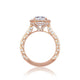 Tacori 18k Rose Gold RoyalT Round Diamond Engagement Ring Setting (0.98 CTW)