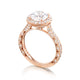 Tacori 18k Rose Gold RoyalT Round Diamond Engagement Ring Setting (0.98 CTW)