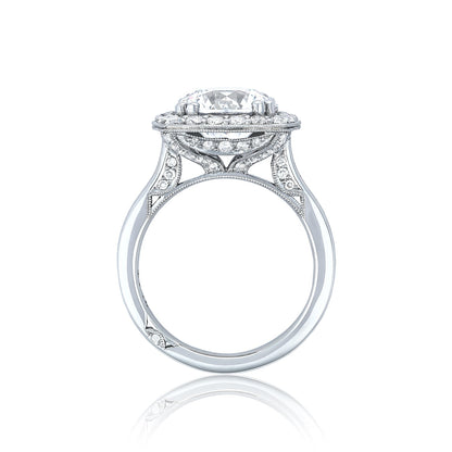 Tacori Platinum RoyalT Round Diamond Engagement Ring Setting (0.82 CTW)