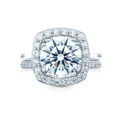 Tacori Platinum RoyalT Round Diamond Engagement Ring Setting (0.82 CTW)