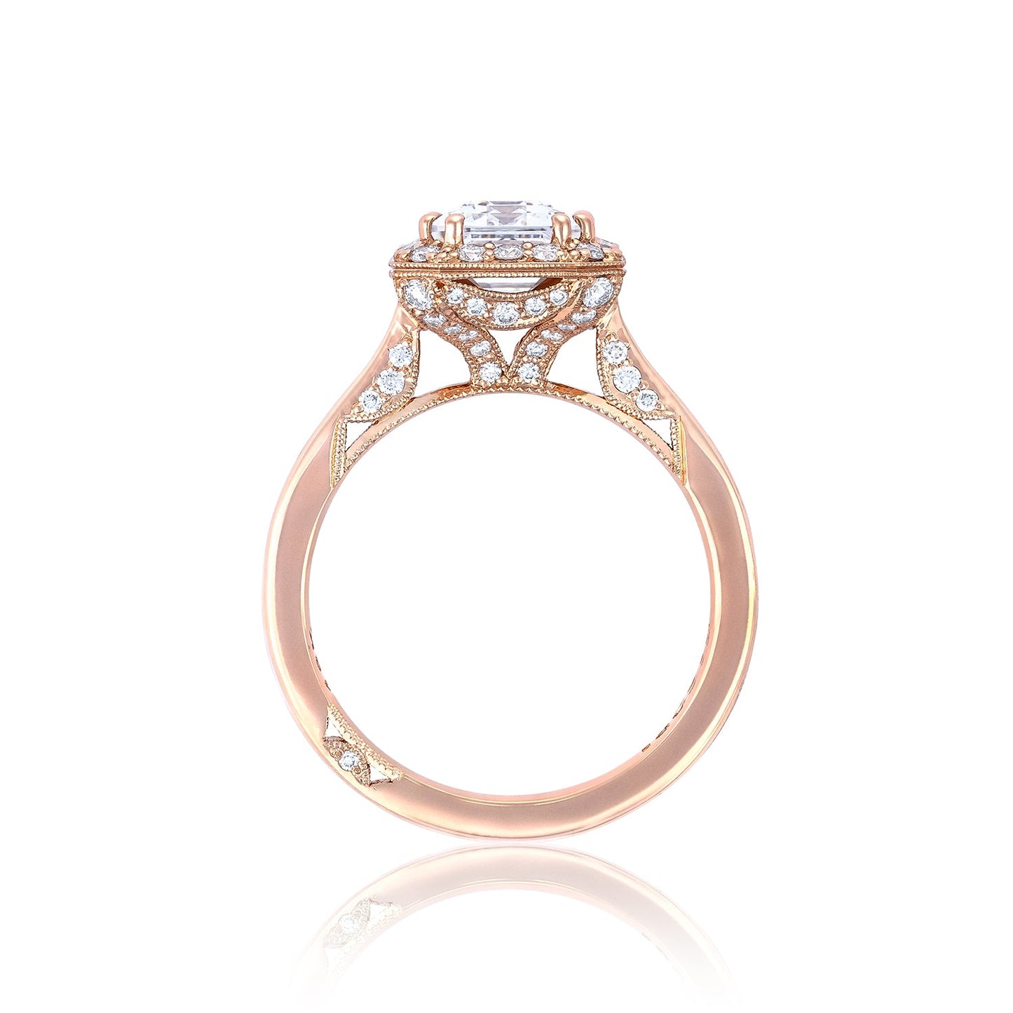 Tacori 18k Rose Gold RoyalT Engagement Ring Setting (0.51 CTW)