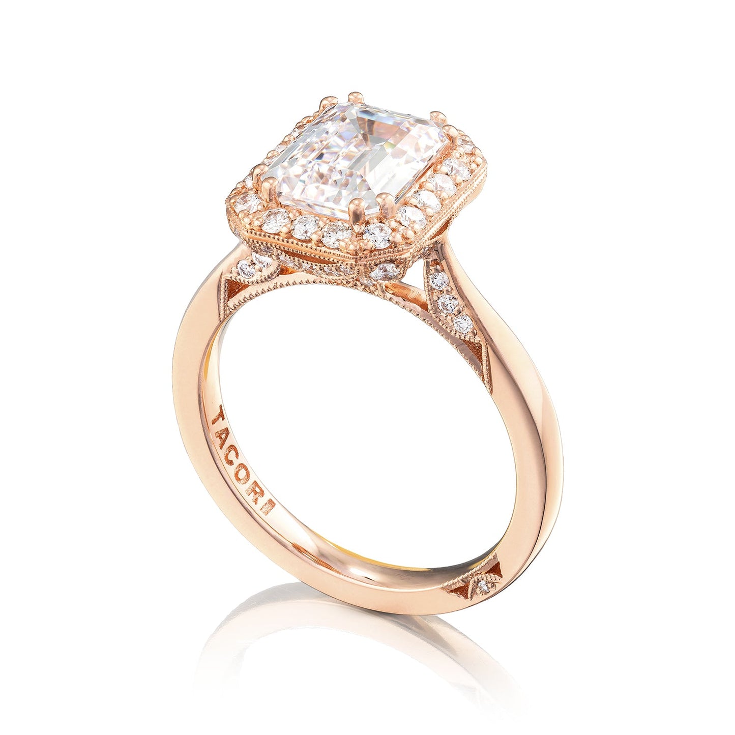 Tacori 18k Rose Gold RoyalT Engagement Ring Setting (0.51 CTW)