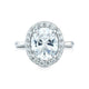 Tacori Platinum RoyalT Oval Diamond Engagement Ring Setting (0.77 CTW)