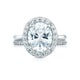 Tacori Platinum RoyalT Oval Diamond Engagement Ring Setting (0.77 CTW)
