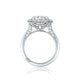 Tacori Platinum RoyalT Round Diamond Engagement Ring Setting (0.68 CTW)
