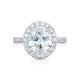 Tacori Platinum RoyalT Oval Diamond Engagement Ring Setting (0.92 CTW)