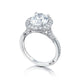 Tacori Platinum RoyalT Oval Diamond Engagement Ring Setting (0.92 CTW)