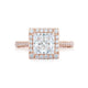 Tacori 18k Rose Gold RoyalT Princess Diamond Engagement Ring Setting (0.73 CTW)