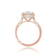 Tacori 18k Rose Gold RoyalT Princess Diamond Engagement Ring Setting (0.73 CTW)