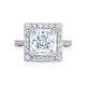 Tacori Platinum RoyalT Princess Diamond Engagement Ring Setting (1.06 CTW)