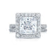 Tacori Platinum RoyalT Princess Diamond Engagement Ring Setting (1.06 CTW)