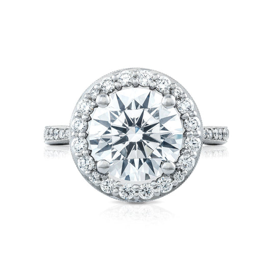 Tacori Platinum RoyalT Round Diamond Engagement Ring Setting (0.97 CTW)