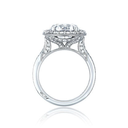 Tacori Platinum RoyalT Round Diamond Engagement Ring Setting (0.97 CTW)