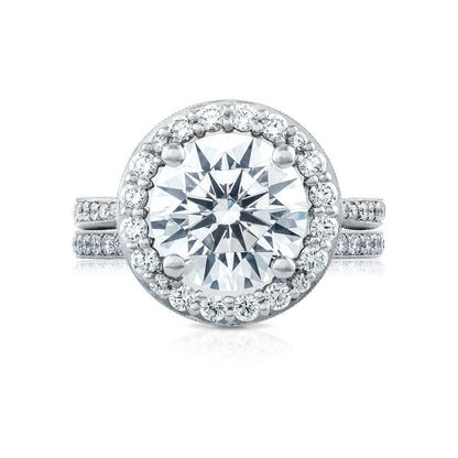 Tacori Platinum RoyalT Round Diamond Engagement Ring Setting (0.97 CTW)