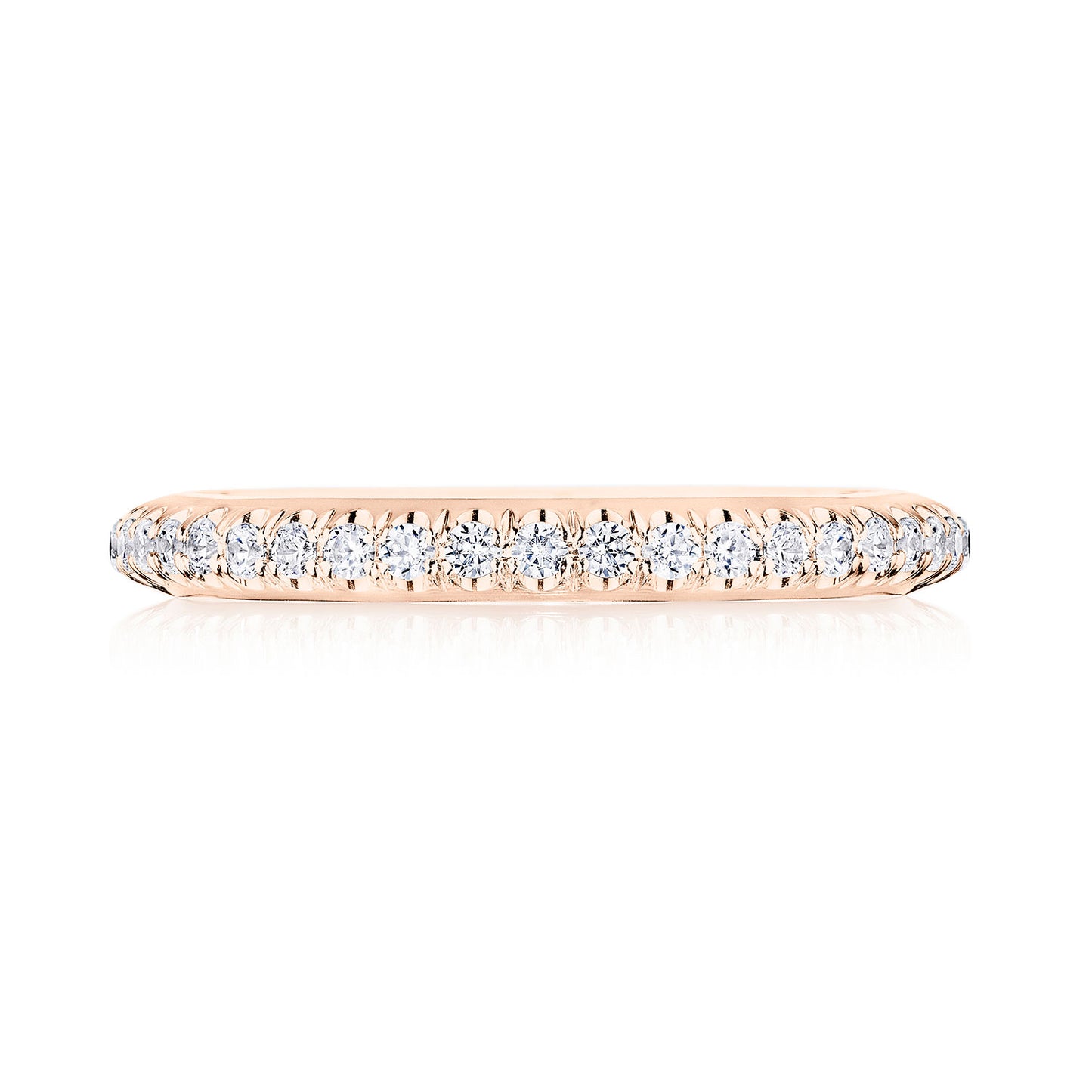 Single Row Pavé Wedding Band