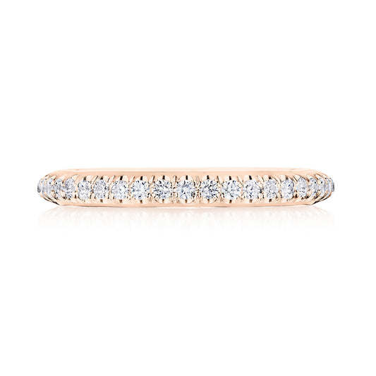 Single Row Pavé Wedding Band