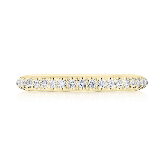 Single Row Pavé Wedding Band