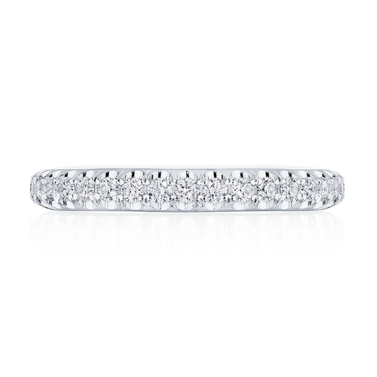 Single Row Pavé Wedding Band